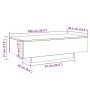 Mesa de centro madera de ingeniería envejecida 100x49,5x31 cm de , Mesas de centro - Ref: Foro24-856404, Precio: 81,66 €, Des...