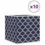 Cajas almacenaje plegables 10 uds no tejida azul 32x32x32 cm de , Cestas para almacenaje - Ref: Foro24-4018980, Precio: 34,61...