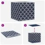 Cajas almacenaje plegables 10 uds no tejida azul 32x32x32 cm de , Cestas para almacenaje - Ref: Foro24-4018980, Precio: 34,61...