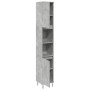 Armario de baño madera contrachapada gris hormigón 30x30x190 cm de , Muebles de baño - Ref: Foro24-857198, Precio: 71,29 €, D...