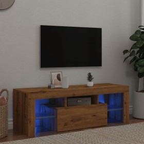 Mueble de TV luces LED madera roble artisan 120x36,5x40 cm de , Muebles TV - Ref: Foro24-856302, Precio: 108,14 €, Descuento: %
