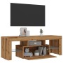 Mueble de TV luces LED madera roble artisan 120x36,5x40 cm de , Muebles TV - Ref: Foro24-856302, Precio: 108,14 €, Descuento: %