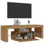 Mueble de TV luces LED madera roble artisan 120x36,5x40 cm de , Muebles TV - Ref: Foro24-856302, Precio: 103,98 €, Descuento: %