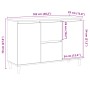 Aparador de madera de ingeniería envejecida 102x35x70 cm de , Aparadores - Ref: Foro24-856484, Precio: 102,09 €, Descuento: %
