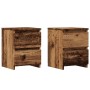Mesitas de noche 2 uds madera ingeniería envejecida 30x30x40 cm de , Mesitas de noche - Ref: Foro24-855847, Precio: 62,91 €, ...
