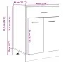 Armario inferior madera ingeniería roble artisan 60x46x81,5 cm de , Armarios de cocina - Ref: Foro24-856090, Precio: 88,78 €,...