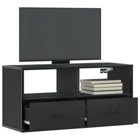 Mueble de TV metal y madera de ingeniería negro 80x31x39,5 cm de , Muebles TV - Ref: Foro24-848919, Precio: 62,12 €, Descuent...