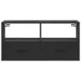 Mueble de TV metal y madera de ingeniería negro 80x31x39,5 cm de , Muebles TV - Ref: Foro24-848919, Precio: 62,12 €, Descuent...