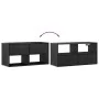 Mueble de TV metal y madera de ingeniería negro 80x31x39,5 cm de , Muebles TV - Ref: Foro24-848919, Precio: 62,12 €, Descuent...