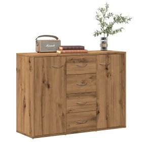 Aparador de madera de ingeniería roble artisan 88x30x64 cm by , Sideboards - Ref: Foro24-855893, Price: 105,81 €, Discount: %