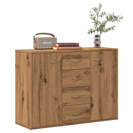 Aparador de madera de ingeniería roble artisan 88x30x64 cm de , Aparadores - Ref: Foro24-855893, Precio: 107,06 €, Descuento: %