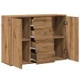 Aparador de madera de ingeniería roble artisan 88x30x64 cm de , Aparadores - Ref: Foro24-855893, Precio: 105,81 €, Descuento: %