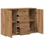 Aparador de madera de ingeniería roble artisan 88x30x64 cm de , Aparadores - Ref: Foro24-855893, Precio: 107,06 €, Descuento: %