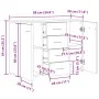Aparador de madera de ingeniería roble artisan 88x30x64 cm de , Aparadores - Ref: Foro24-855893, Precio: 105,81 €, Descuento: %