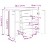 Aparador de madera de ingeniería roble artisan 88x30x64 cm de , Aparadores - Ref: Foro24-855893, Precio: 107,06 €, Descuento: %