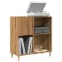 Mueble para discos madera ingeniería roble artisan 84,5x38x89cm by , CD and DVD storage - Ref: Foro24-857172, Price: 104,46 €...