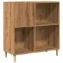 Mueble para discos madera ingeniería roble artisan 84,5x38x89cm by , CD and DVD storage - Ref: Foro24-857172, Price: 104,46 €...