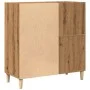 Mueble para discos madera ingeniería roble artisan 84,5x38x89cm by , CD and DVD storage - Ref: Foro24-857172, Price: 104,46 €...