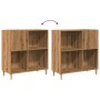 Mueble para discos madera ingeniería roble artisan 84,5x38x89cm de , Almacenamiento para CD y DVD - Ref: Foro24-857172, Preci...