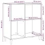 Mueble para discos madera ingeniería roble artisan 84,5x38x89cm by , CD and DVD storage - Ref: Foro24-857172, Price: 104,46 €...