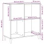 Mueble para discos madera ingeniería roble artisan 84,5x38x89cm de , Almacenamiento para CD y DVD - Ref: Foro24-857172, Preci...