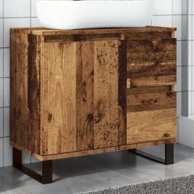 Mueble de lavabo madera de ingeniería envejecida 65x33x60 cm de , Muebles de baño - Ref: Foro24-857229, Precio: 101,52 €, Des...