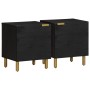 Mesitas de noche 2 uds madera maciza de mango negro 40x33x46 cm de , Mesitas de noche - Ref: Foro24-4017645, Precio: 94,88 €,...
