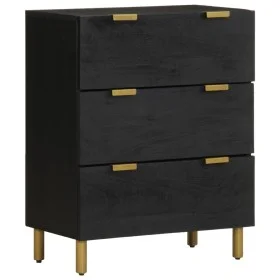 Aparador de madera de ingeniería negro 60x33x75 cm by , Lockers and storage cabinets - Ref: Foro24-4017651, Price: 109,77 €, ...