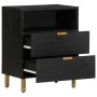 Mesita de noche madera de ingeniería negra 50x33x62 cm de , Mesitas de noche - Ref: Foro24-4017658, Precio: 90,70 €, Descuent...