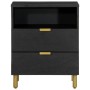 Mesita de noche madera de ingeniería negra 50x33x62 cm de , Mesitas de noche - Ref: Foro24-4017658, Precio: 90,70 €, Descuent...