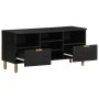 Mueble de TV madera de ingeniería negro 100x33x46 cm de , Almacenamiento para CD y DVD - Ref: Foro24-4017666, Precio: 110,92 ...