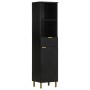 Mueble de baño de madera maciza de mango negro 38x33x160 cm de , Muebles de baño - Ref: Foro24-4017670, Precio: 165,12 €, Des...