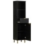 Mueble de baño de madera maciza de mango negro 38x33x160 cm de , Muebles de baño - Ref: Foro24-4017670, Precio: 165,12 €, Des...