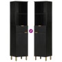 Mueble de baño de madera maciza de mango negro 38x33x160 cm de , Muebles de baño - Ref: Foro24-4017670, Precio: 165,12 €, Des...