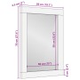 Espejo de baño madera de ingeniería y latón negro 50x70x2,5 cm de , Muebles de baño - Ref: Foro24-4017679, Precio: 57,75 €, D...