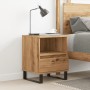 Mesita de noche madera de ingeniería roble artisian 40x35x50 cm de , Mesitas de noche - Ref: Foro24-857378, Precio: 61,55 €, ...