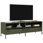 Mueble TV acero laminado en frío verde oliva 135x39x43,5 cm de , Muebles TV - Ref: Foro24-851338, Precio: 139,09 €, Descuento: %