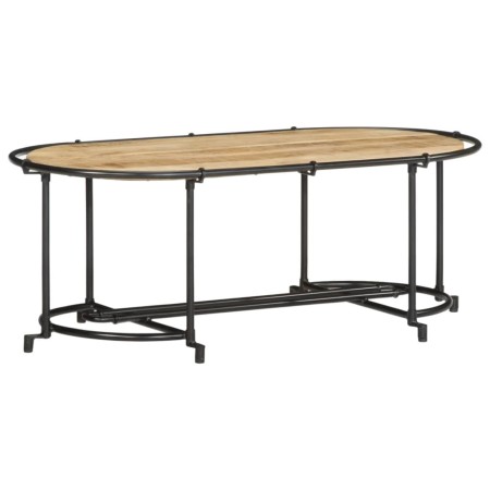 Mesa de centro madera maciza de mango rugosa 110x55x40 cm de , Mesas de centro - Ref: Foro24-4013497, Precio: 76,18 €, Descue...