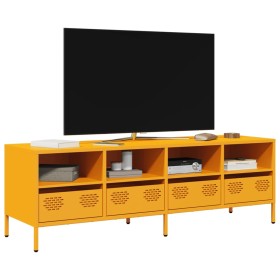 Mueble para TV acero laminado en frío amarillo 135x39x43,5 cm de , Muebles TV - Ref: Foro24-851331, Precio: 159,87 €, Descuen...