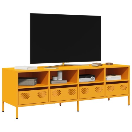Mueble para TV acero laminado en frío amarillo 135x39x43,5 cm de , Muebles TV - Ref: Foro24-851331, Precio: 159,87 €, Descuen...