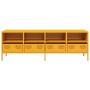 Mueble para TV acero laminado en frío amarillo 135x39x43,5 cm de , Muebles TV - Ref: Foro24-851331, Precio: 159,87 €, Descuen...