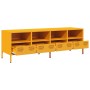 Mueble para TV acero laminado en frío amarillo 135x39x43,5 cm de , Muebles TV - Ref: Foro24-851331, Precio: 159,87 €, Descuen...