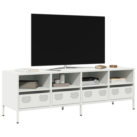 Mueble para TV acero laminado en frío blanco 135x39x43,5 cm de , Muebles TV - Ref: Foro24-851333, Precio: 117,41 €, Descuento: %