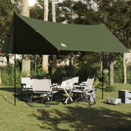 Lona de camping impermeable verde oliva 462x306x211 cm de , Tiendas de campaña - Ref: Foro24-4009609, Precio: 55,94 €, Descue...