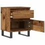 Mesitas de noche 2 uds madera ingeniería envejecida 40x35x50 cm by , Nightstands - Ref: Foro24-857437, Price: 94,32 €, Discou...