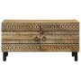 Mesa de centro madera maciza de mango rugosa negro 80x50x40 cm de , Mesas de centro - Ref: Foro24-4018633, Precio: 98,45 €, D...