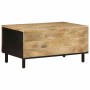 Mesa de centro madera maciza de mango rugosa negro 80x50x40 cm de , Mesas de centro - Ref: Foro24-4018633, Precio: 98,45 €, D...