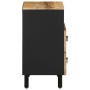 Mesita de noche madera maciza de mango rugosa negro 50x33x62 cm de , Mesitas de noche - Ref: Foro24-4018638, Precio: 95,64 €,...