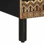 Mesita de noche madera maciza de mango rugosa negro 50x33x62 cm de , Mesitas de noche - Ref: Foro24-4018638, Precio: 95,64 €,...