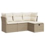 Juego de sofás jardín con cojines 4 pzas ratán sintético beige de , Conjuntos de jardín - Ref: Foro24-3325254, Precio: 290,00...